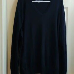 Eddie Bauer Blue Long Sleeve V-Neck Sweater Size 2XL GUC #M-362